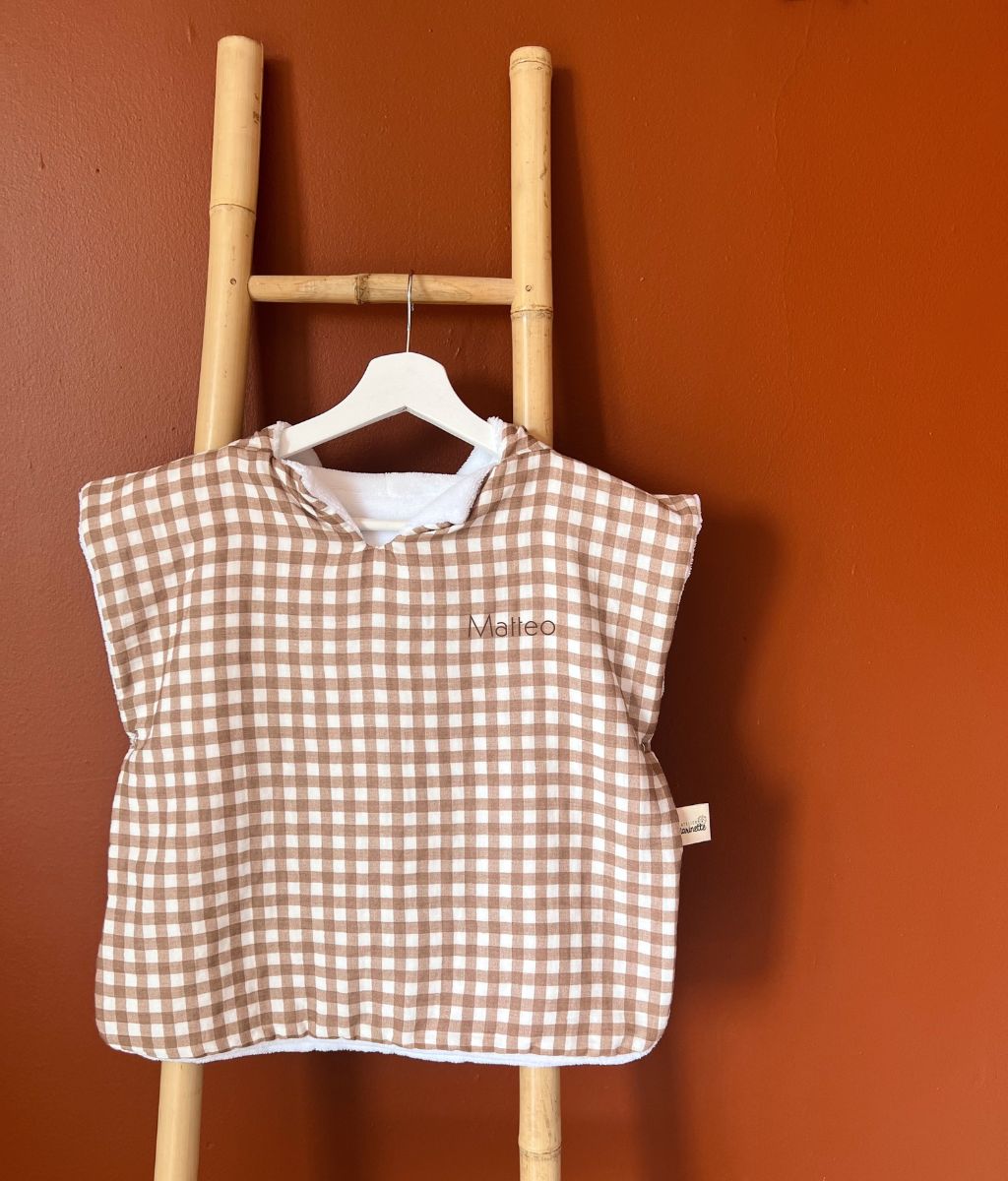 Sailor the gingham bath poncho