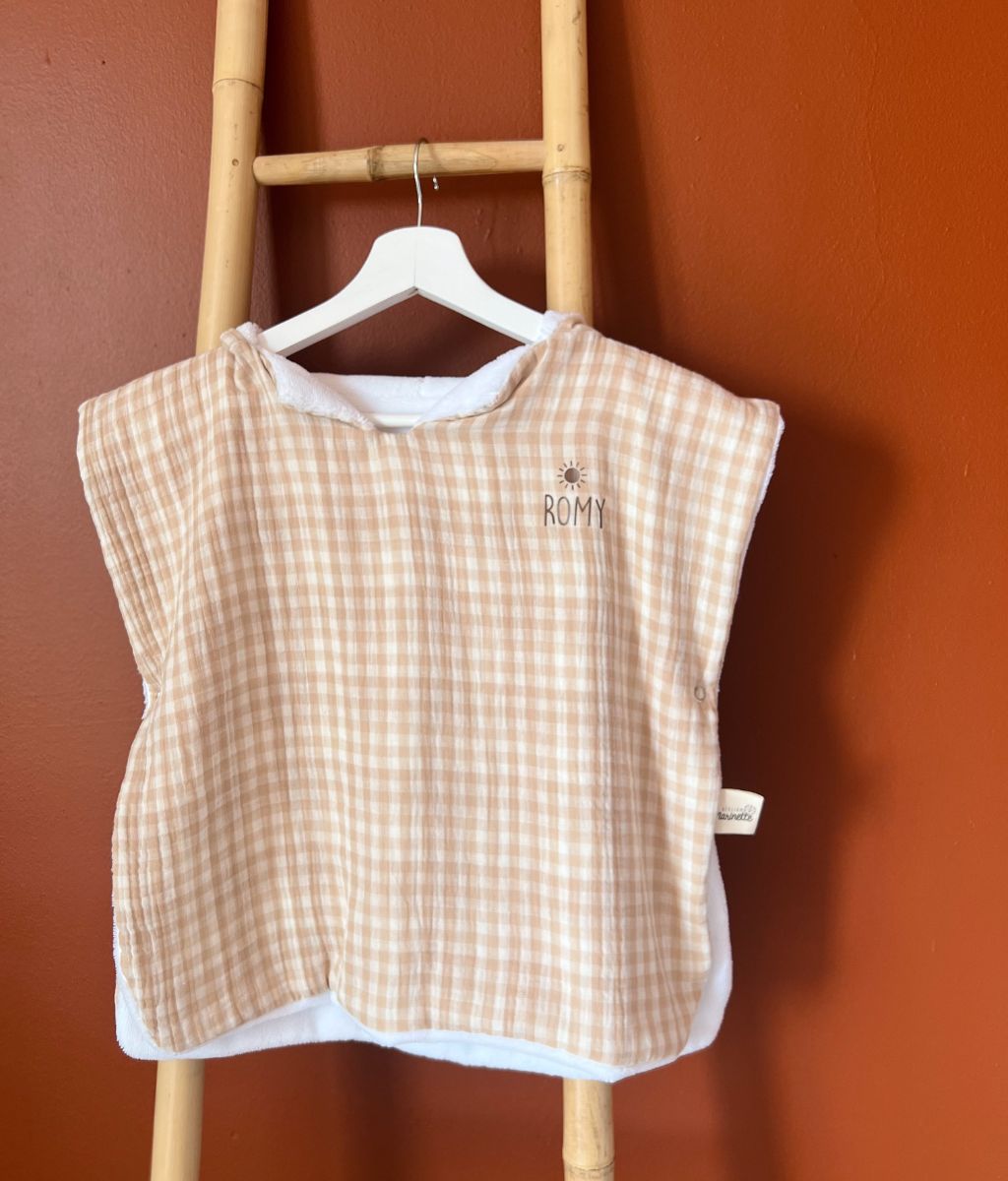 Sailor the gingham bath poncho