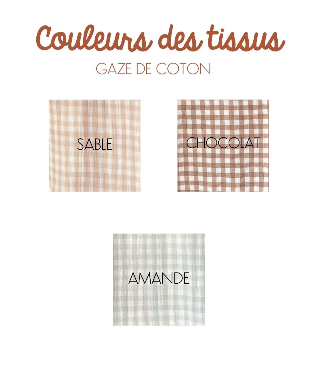 Paulette, der Maxi-Kulturbeutel mit Gingham-Karomuster