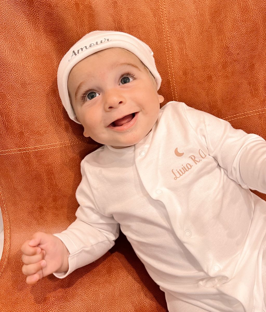 Alba le pyjama en coton biologique - Cadeau personnalisable pour bébé –  Atelier Marinette