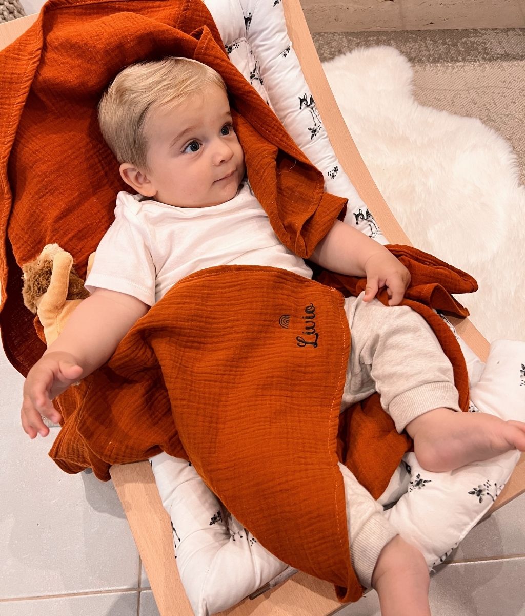 Le maxi lange pour bébé personnalisable en coton bio